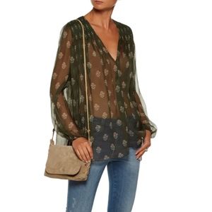 Zimmermann Karmic smocked floral-print silk top